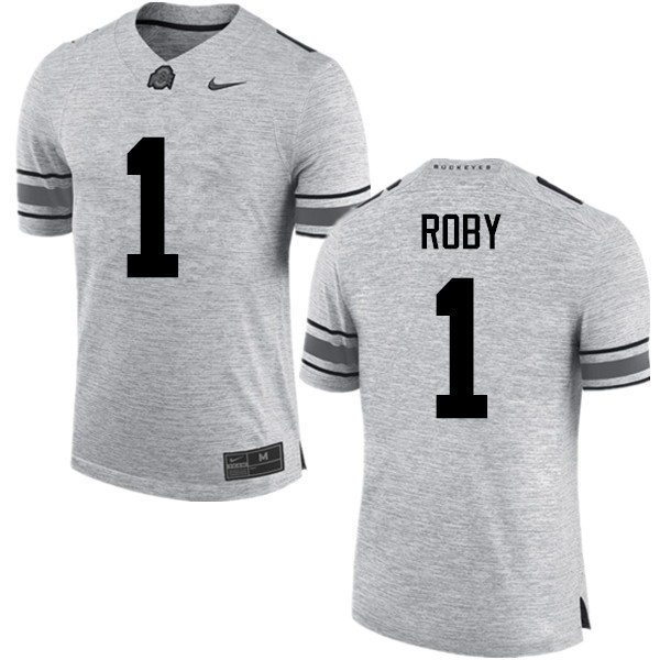 Ohio State Buckeyes #1 Bradley Roby College Football Jerseys Game-Gray